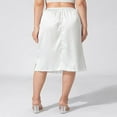 thumbnail image 3 of Jupons Mi-Longs pour Femmes à Porter sous les Robes, Taille Élastique, Jupon en Satin, Jupe à Bordure de Dentelle, 3 of 7