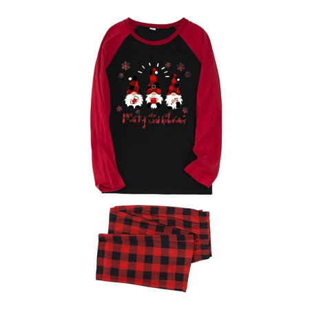

ketyyh-chn99 Matching Family Pajamas with Dog plus Size Women Mom Family Christmas Pajamas Check Patchwork Pajamas Family Flannel