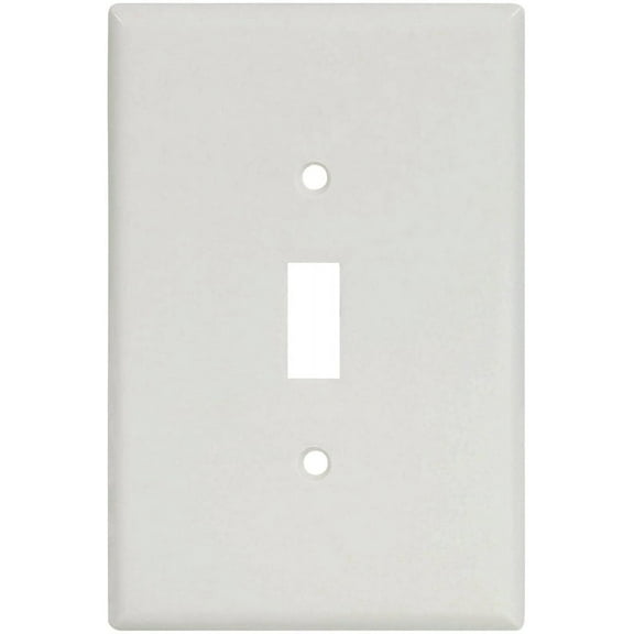 Oversize Single Midi Toggle Switch Plate - White Bulk