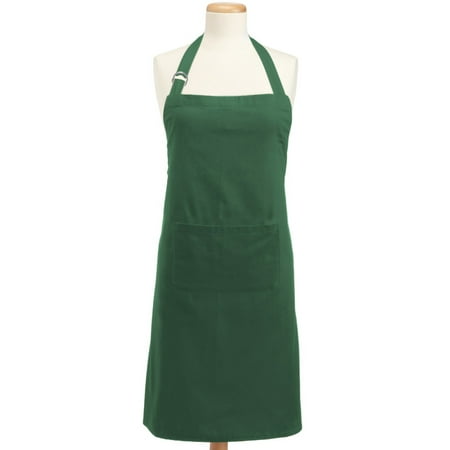

32 x 28 Dark Green Colored Adjustable Chefs Apron with Pockets