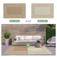 thumbnail image 2 of DEORAB 6'x9' Outdoor Rugs Waterproof Patio Reversible Plastic Carpet Camping Outside Mat For Garden RV Camping Porch Deck Backyard, Brown & Beige, 2 of 8