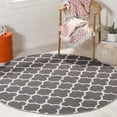 thumbnail image 2 of SAFAVIEH Montauk Nelson Geometric Cotton Area Rug, Dark Grey/Ivory, 6' x 6' Round, 2 of 10
