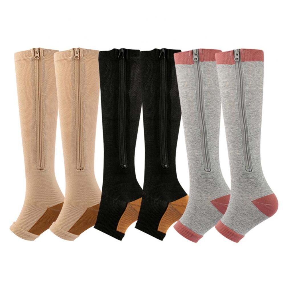 Zipper Medical Compression Socks 1520 mmHg for Women and Men, Knee