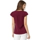 thumbnail image 5 of Camiseta Manga Tulipán Cuello En V Allegra K para Mujer Borgoña S, 5 of 6