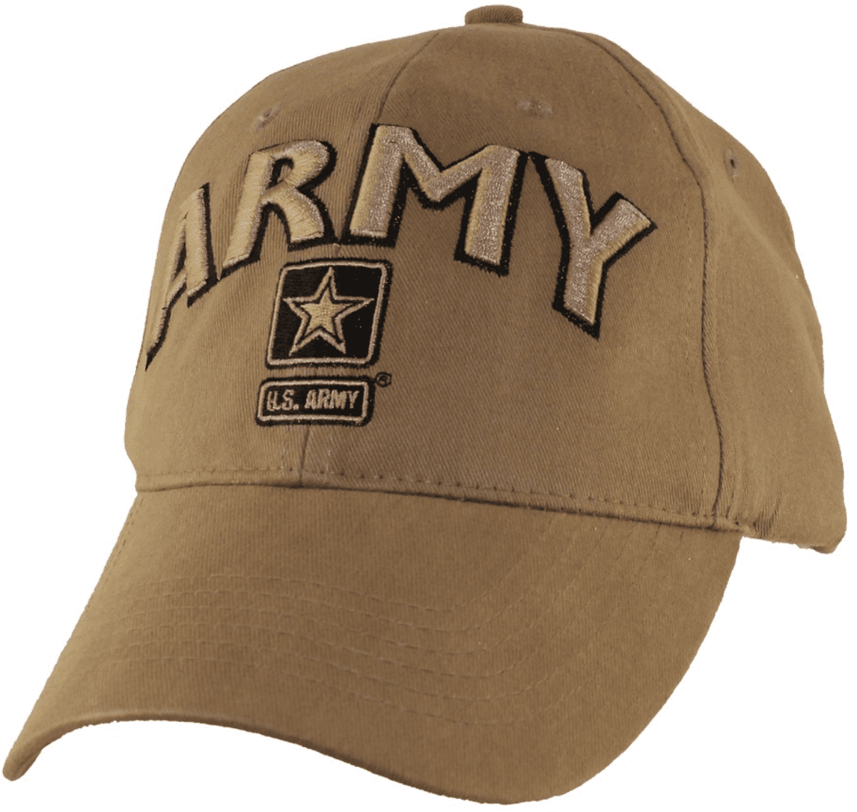U.S. Army Logo with Text Coyote Brown 