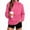 Hot Pink, variant on Qiggri Women's Quarter Zip Pullover Windbreaker Lightweight Waterproof Breathable Drawstring Hem Long Sleeve Outdoor Rain Jacket for Spring Fall Hiking L