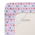 thumbnail image 3 of Kids Fun & Bright Printed Microfiber Sheet Sets, Ultra Soft Fitted Sheets with Straps - Hearts, Twin XL Size, 3 of 5