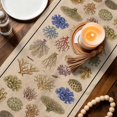 thumbnail image 2 of Ocean Plants Cotton Linen Table Runner for Dining Kitchen, Colorful Coastal Marine Coral Vintage Beige Wedding Outdoor Party Tablerunners, Dresser Scarf Coffee Tablecloth Runners 13x70 Inches, 2 of 8