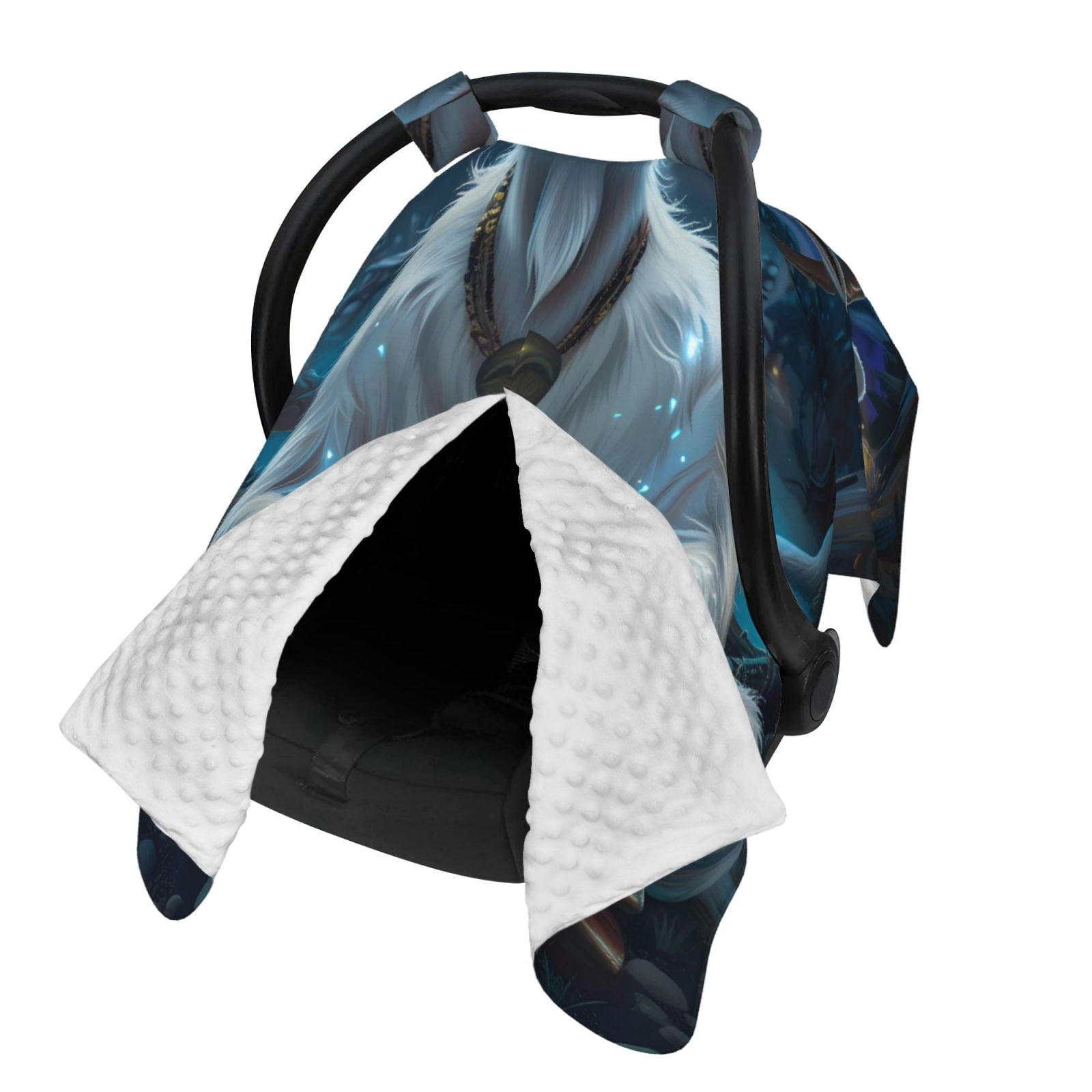 Naloa Forest Meditating Goat Baby Car Seat Cover, Breathable Baby Carrier Cover, Multiuse Baby Carrier Cover & Nursing Breastfeeding Cover