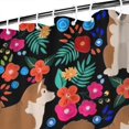 thumbnail image 3 of Shiba Inu Dog and Flower Floral Shower Curtain 84"x72" ,Bathroom Decorative Shower Curtains Set with 12 Hooks,Modern Waterproof Washable Shower Curtain, 3 of 6