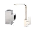 thumbnail image 1 of Square Kitchen Stainless Steel Faucet Hot and Cold Mixer Sink Tap Deck Mounted Water Tap ,Versatile Functionality, 1 of 5