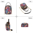 thumbnail image 3 of FORMRS Crossbody Bag for Women Quilted Travel Shoulder Cell Phone Purse with Chain Strap Handbag, Serene Floral Pattern, 3 of 7