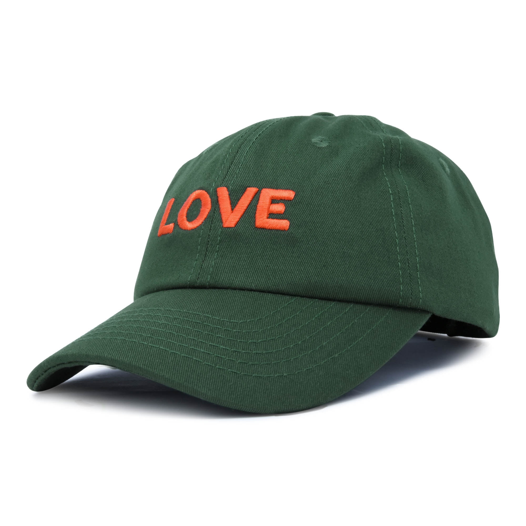DALIX Custom Embroidered Hats Dad Caps LOVE Stitched Logo Hat in Dark ...