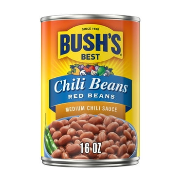 Bush's Chili Beans, Canned Red Beans in Medium Chili Sauce, 16 oz Can