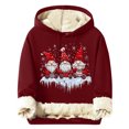 thumbnail image 2 of Sudadera con capucha para hombre, informal, a la moda, con estampado navideño, de manga larga y bolsillo, de poliéster, 2 of 5