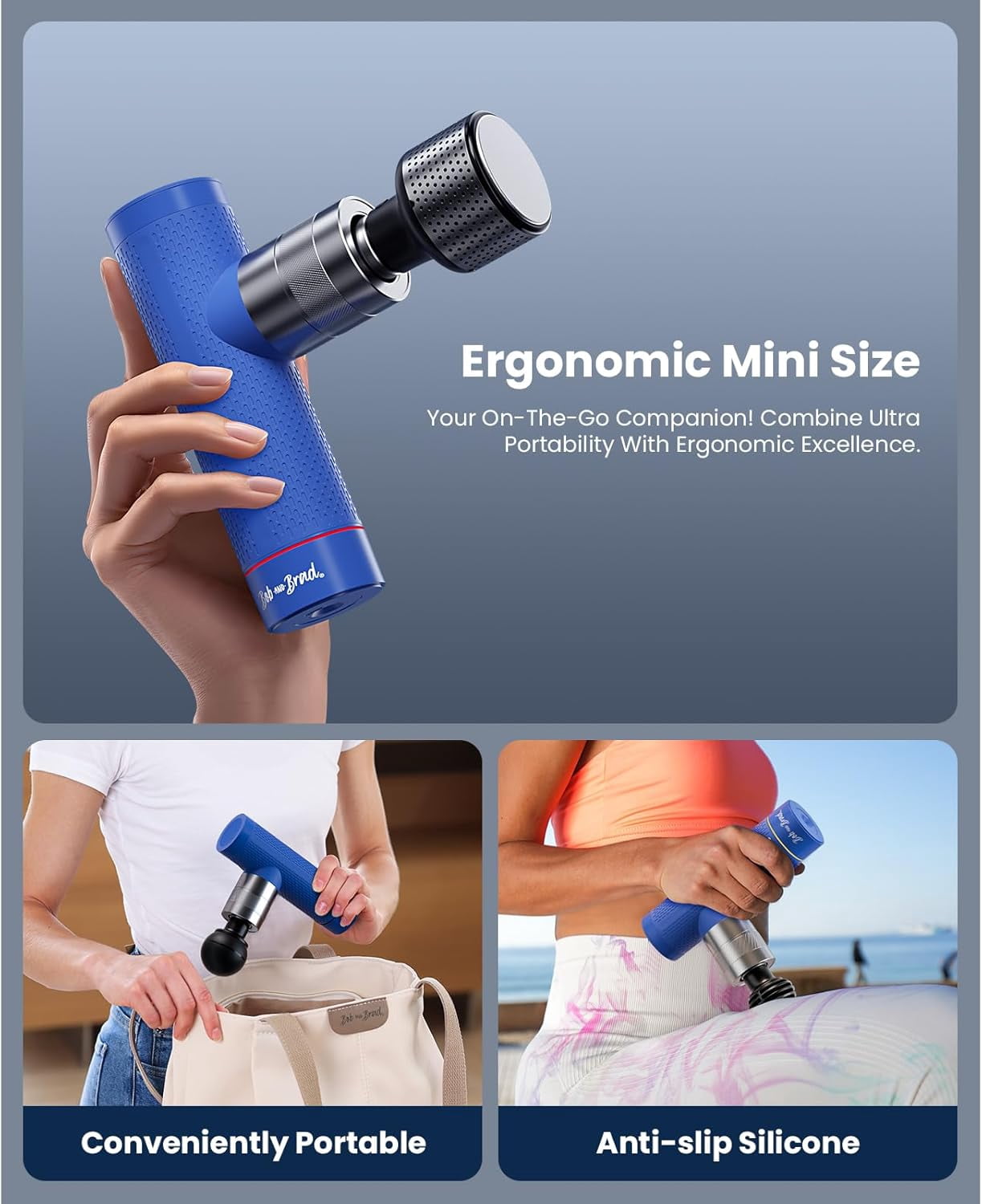 Bob and Brad A7 Pro Massage Gun with Heat and Cold Therapy, Deep Tissue 11mm Amplitude Mini Professional Back Muscle Massager Gun,Pain Relief Women Men Ideal Gift