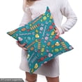 thumbnail image 5 of Ambesonne Colorful Fabric by the Yard Upholstery, Continuous Candies Snacks, 3 Yards, Sea Blue and Multicolor, 5 of 5