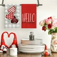 thumbnail image 5 of Sm:)e Valentine's Day Kitchen Dish Towels, 18x26 Inch, Set of 4, Hello Love Eucalyptus Hearts, 5 of 6