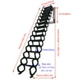 thumbnail image 4 of EQCOTWEA Wall Mounted Folding Ladder Attic Loft Extension Ladder Al-Magnesium Black Vertical Height of 11.5Ft, 4 of 6