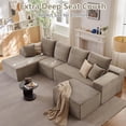 thumbnail image 5 of ODUWA 135" U-Shaped Modular Sectional Sofa, Boneless Cloud Couch for Living Room & Bedroom, Camel, 5 of 7
