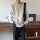 thumbnail image 3 of Chaleco de cuello redondo blanco para hombre, chaleco sin mangas negro, suéter de punto, suéter de cuello redondo para hombre, pedido de algodón, moda 2024 Sheap Fun, 3 of 5