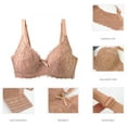 thumbnail image 5 of Aofany Womens Plus Size Bras Women's Lace Bra Full Coverage Padded Push Up Underwired for Everyday Comfort, Adjustable Spaghetti Strap, 34C-48E, 5 of 7