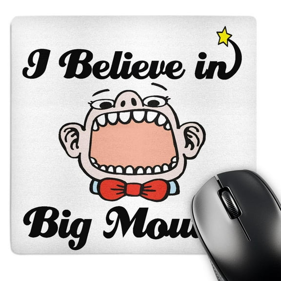 3dRose, I Believe In Big Mouths, MousePad