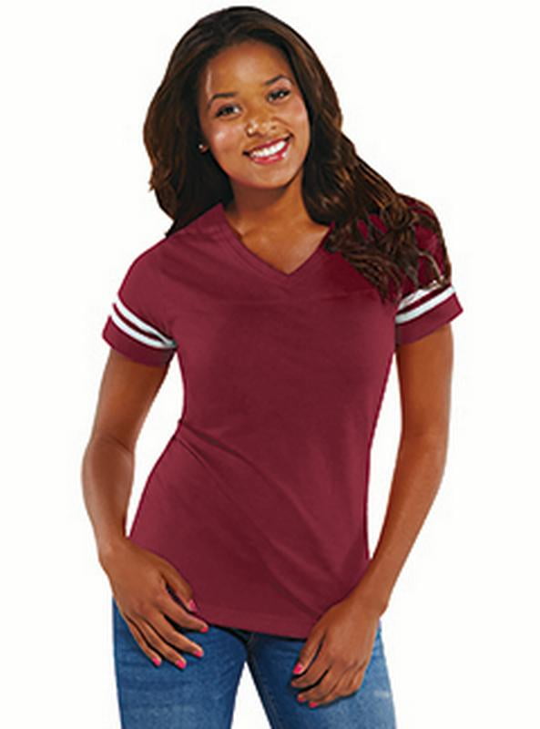 Ladies Football Fine Jersey TShirt 3537