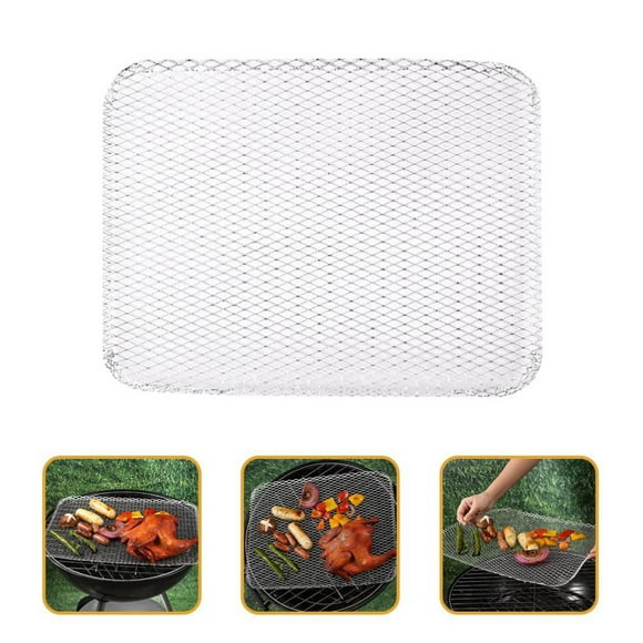 Rvkxad Disposable BBQ Grill Mat, Non-Stick Aluminum Barbecue Net for Outdoor Cooking, Grill Mat, Baking Mat