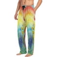 thumbnail image 4 of Tulips Flowers Butterflies Rainbow Men's Pajama Pants Lightweight Sleepwear Bottom Lounge Pants, 4 of 6