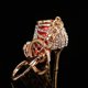 thumbnail image 5 of Encantadores zapatos de tacón alto llavero de de diamantes de imitación para ni?a mujer monedero encanto bolso llaveros accesorios regalo Acción de gracias Spptty artesanía, 5 of 8