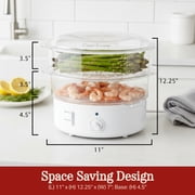 Classic Cuisine 2-Tier Electric Food Steamer with Timer – Vegetable Steamer and Rice Cooker