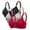 Black+Bean paste+Red, variant on 3 Pack Women Front Closure Sports Bra Push Up Wirefree Yoga Bras Workout Gym Bra Top