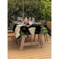 thumbnail image 2 of Outdoor Tablecloth with Umbrella Hole and Zipper, Christmas Tree Rectangle Table Cloth 60x84 Inch Waterproof Tablecloth, Black Green Xmas Tree Winter Picnic Table Cover for Patio Camping, 2 of 7