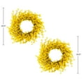 thumbnail image 7 of Pure Garden Set of Two 24-Inch Artificial Forsythia Wreaths for Home Decor, 7 of 7