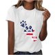 thumbnail image 5 of Camisetas de Manga Corta para las Mujeres, Blusa de Manga Corta de la Moda Del Día de la Independencia Hecha de Poliéster Cómodo para la Primavera Verano, Blusas de Manga Corta para las Mujeres, 5 of 7