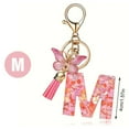 thumbnail image 3 of Viflosae Plush Keychain Women Gifts for Birthday Fashion 26-letter Key Chain Pendant Butterflys Tassel Key Chain Elegant Fashion Multi-functional Use, 3 of 6