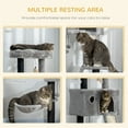thumbnail image 4 of PawHut Cat Tree Tower with Condo Hammock Light Grey 47", 4 of 10