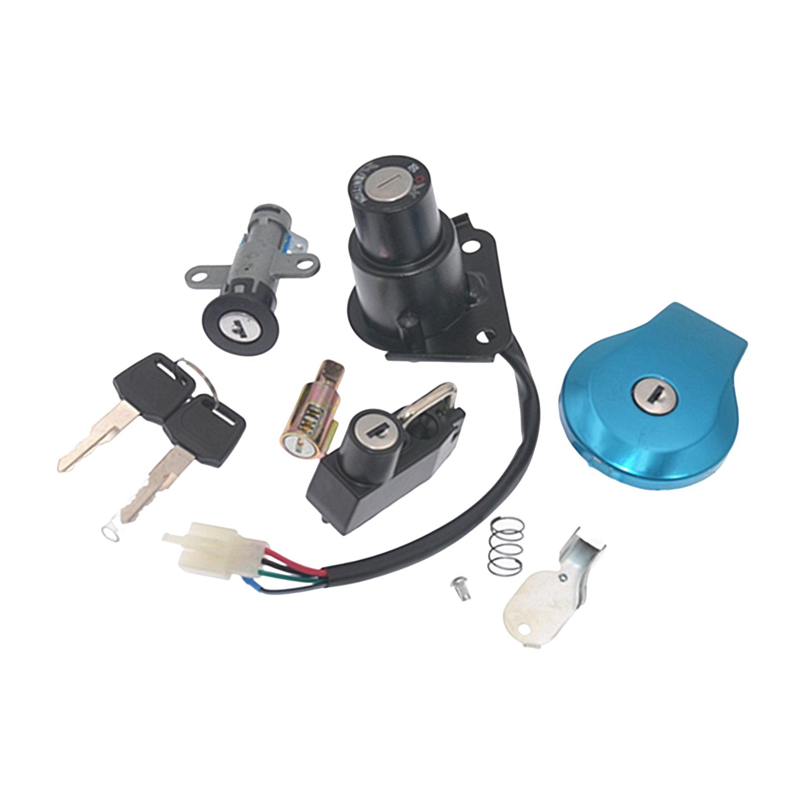 Ignition Switch Lock Fuel Gas Cap Cover Keys Set Replaces For Virago 