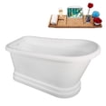 thumbnail image 5 of 59" Streamline B-444-186-BL Soaking Freestanding Tub and Tray With Internal Drain in Matte Black, 5 of 10