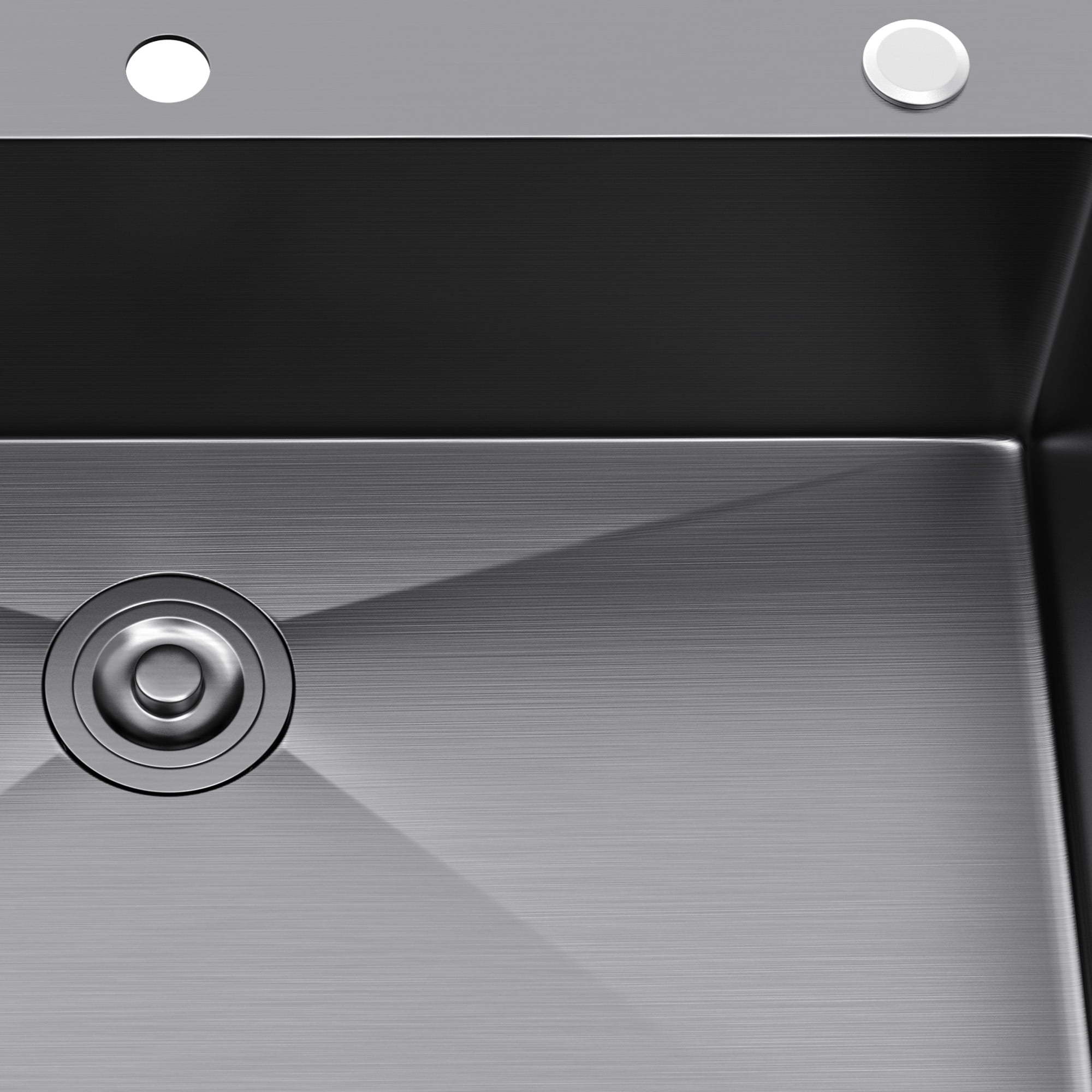 Uforic 33" Drop-In Black Stainless Steel Kitchen Sink, Single Bowl, Top Mount with Bottom Grid