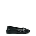 thumbnail image 3 of Time and Tru Women's Cap Toe Quilted Ballet Flats, Wide Width Available, 3 of 5