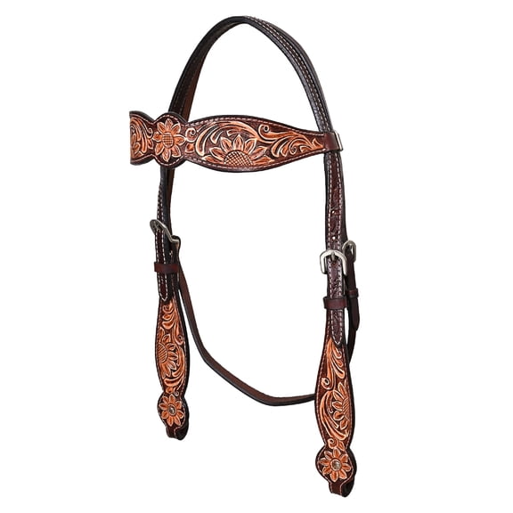 Hilason Western Horse Headstall Tack American Leather