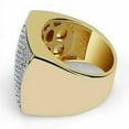 thumbnail image 3 of 2Ct Round Cut Simulated Diamond Cluster Men's Engagement Ring 14k Yellow Gold Plated Silver For Him, 3 of 3