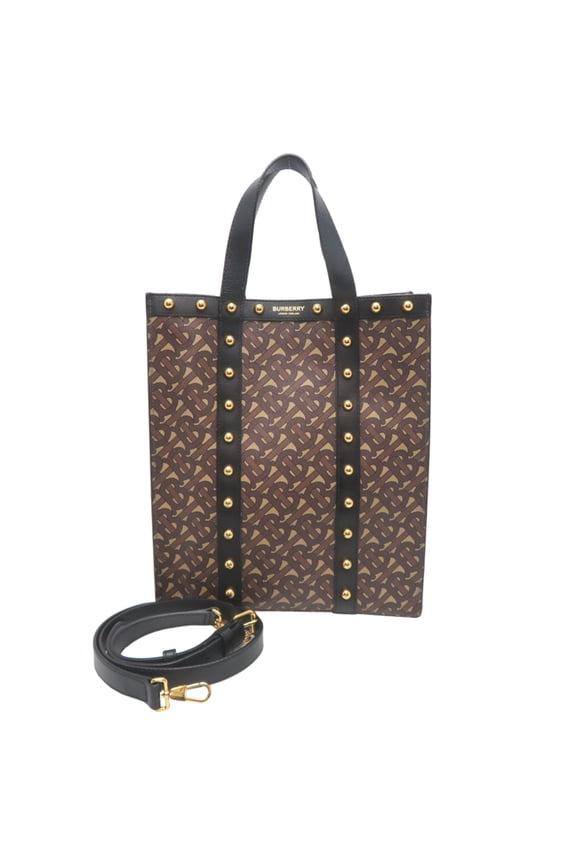 Pre-Owned Burberry TB Logo Women's/Men's Tote Bag 8025068 PVC Brown (Good)