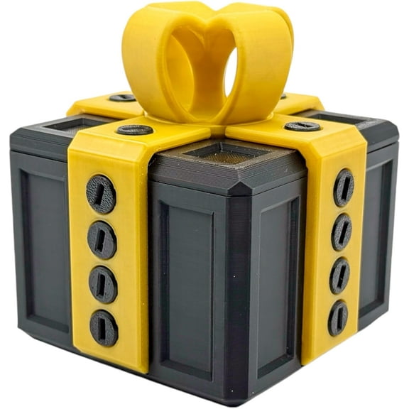 The Annoying Gift Box - The Full Size Viral Gift That Adds a Twist to Your Celebrations! (Black/Gold)