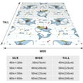 thumbnail image 4 of Cute Shark Blanket Gifts for Adult for Bed Living Room Bedding Couch Soft Warm Lightweight Cozy Blue Cartoon Throw Blankets Christmas Decor 60x80in All Seasons, 4 of 6
