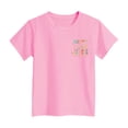 thumbnail image 6 of Ketyyh-chn99 Girls Short Sleeve Oversized T Shirts Girls Short Sleeve T Shirts Kids Summer Twist Front Crop Tops Fashion Tees Size for 5-6 Years,Pink, 6 of 6