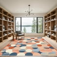 thumbnail image 2 of ODIKA 3'x5' Machine Washable Non-Slip Area Rug, Geometric Orange High Traffic Rug, Orange, 1067375, 2 of 7