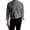 Gray, variant on LEAVINGSUO Mens Dress Shirts Stand Collar Solid Color Casual Button Pocket Long Sleeve Shirt Gray S